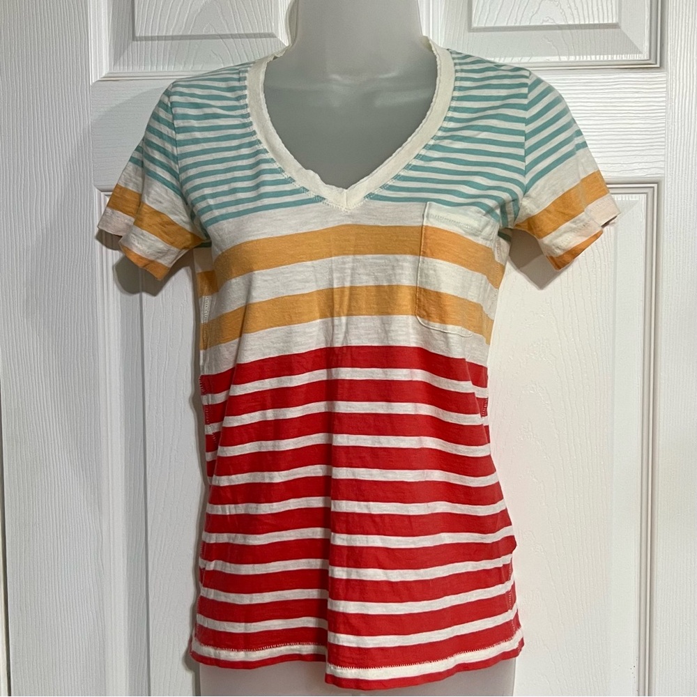 Madewell V-Neck Pocket Tee, Size XS